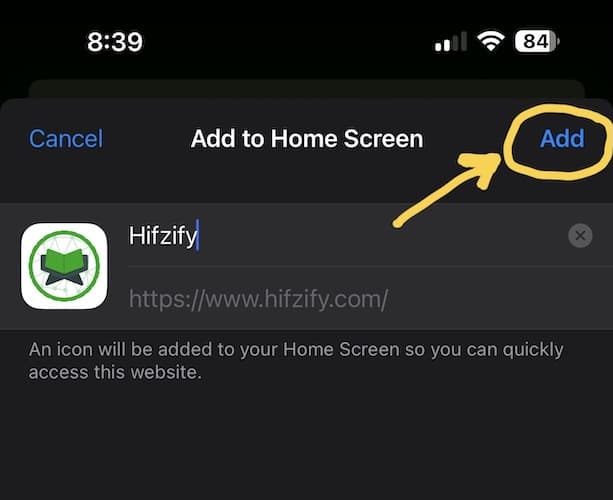 iOS Add Button